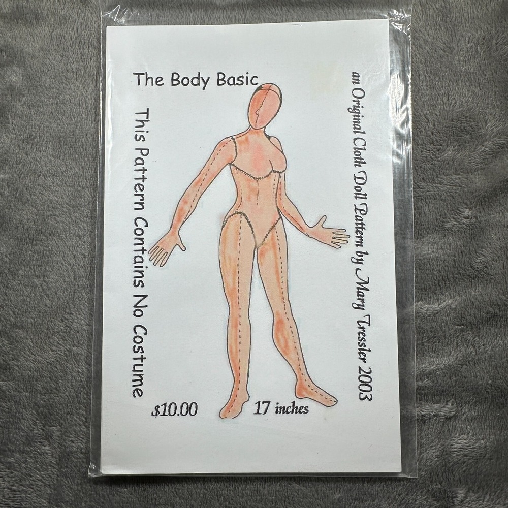 Doll Pattern Body Basic 2003 17 Inch Cloth Doll Sewing Template